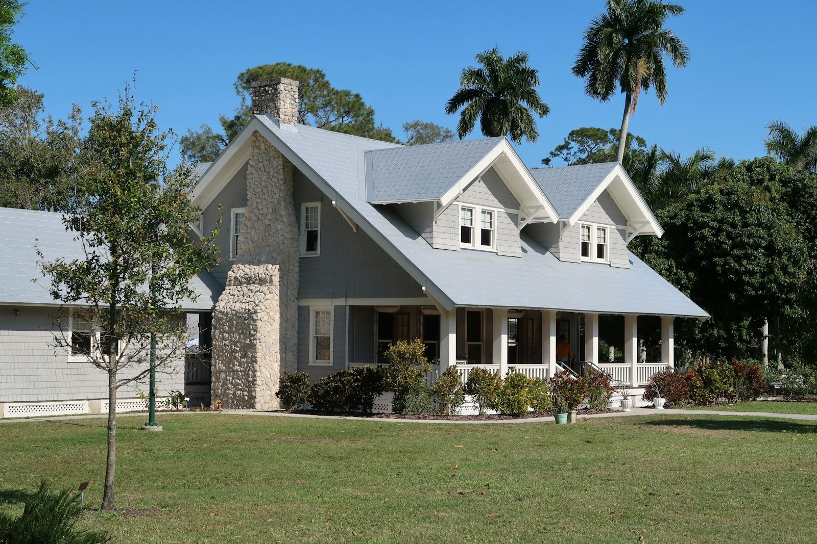 Home with new white-trim replacement windows